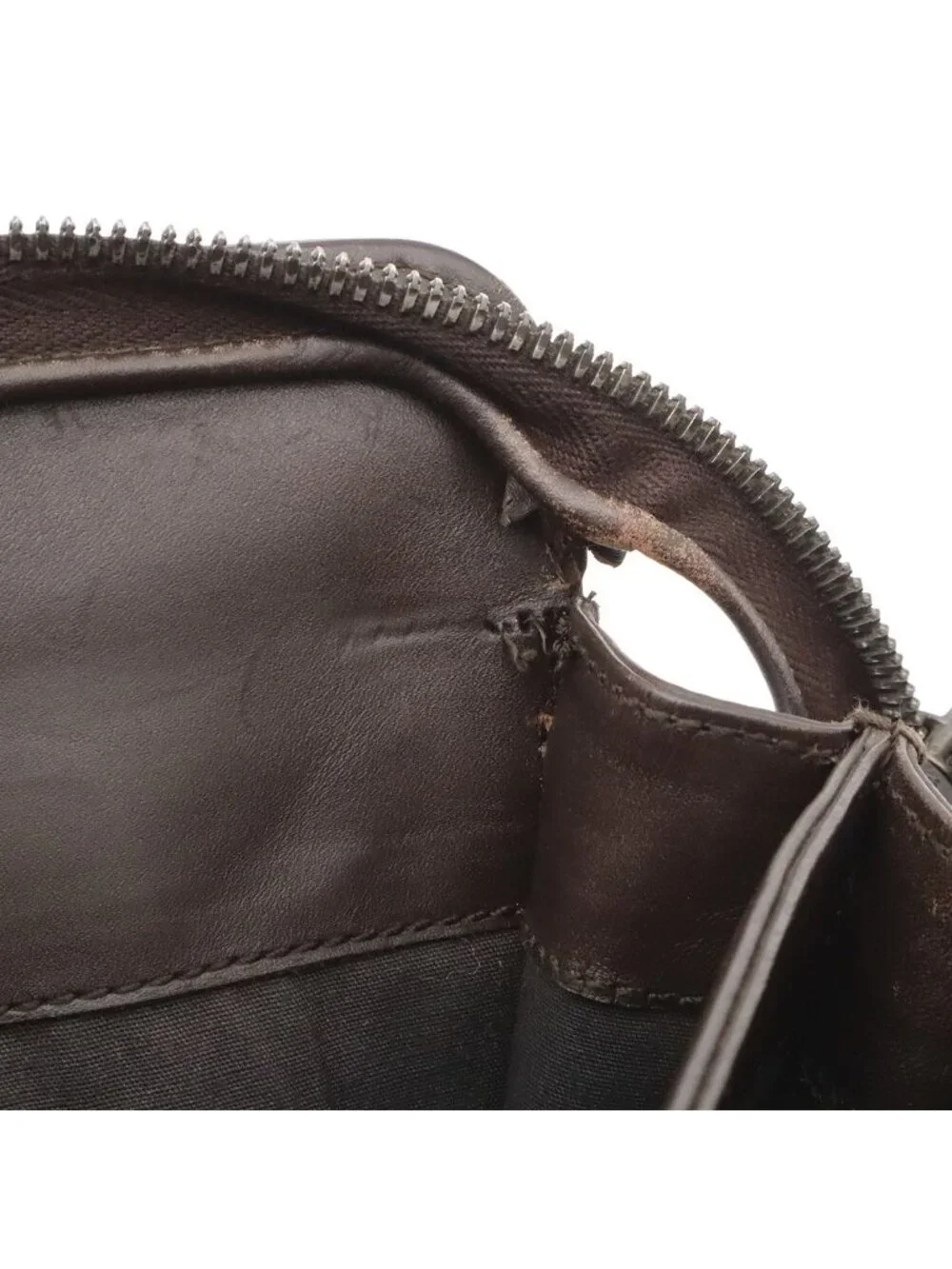 Bottega Veneta Intrecciato Business Briefcase Documents Purse Leather Brown